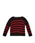 Saint Laurent Open Knit Striped Sweater, back view