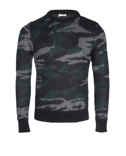 Saint Laurent Camouflage Jumper, front view