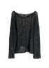 Saint Laurent Crochet Knit Jumper, &pound;175, Clothing, Black, Mohair/Wool, Back view