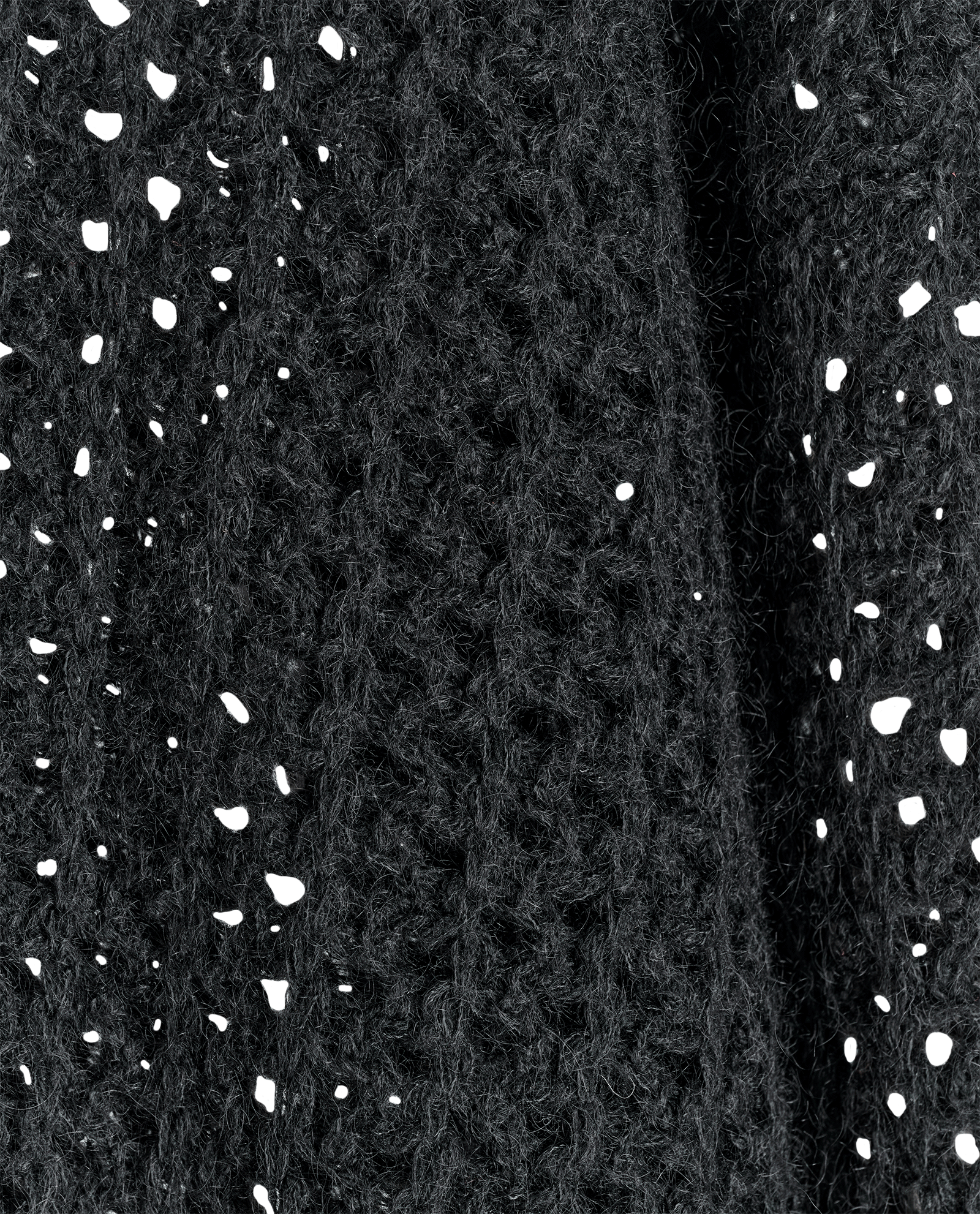 Saint Laurent Crochet Knit Jumper, &pound;175, Clothing, Black, Mohair/Wool, Other view