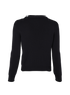 Saint Laurent Button-Shoulder Jumper, £295, Clothing, Navy, Cotton/Wool, Back view