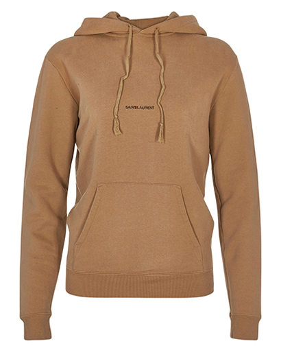 Saint Laurent Logo Print Hoodie, front view