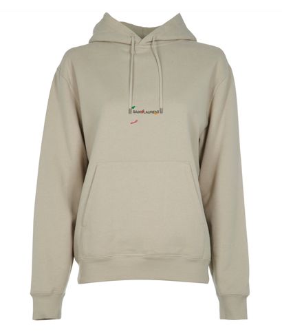 Saint Laurent Logo Printed Hoodie, front view