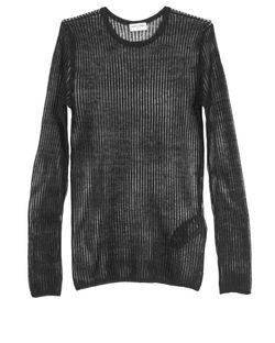 Saint Laurent Glitter Knit Jumper, Wool, Black, Sz XS, 3*