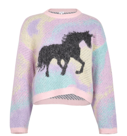 Loewe Knit Jumper, Mohair, Pink/Multi, UK10, 3*