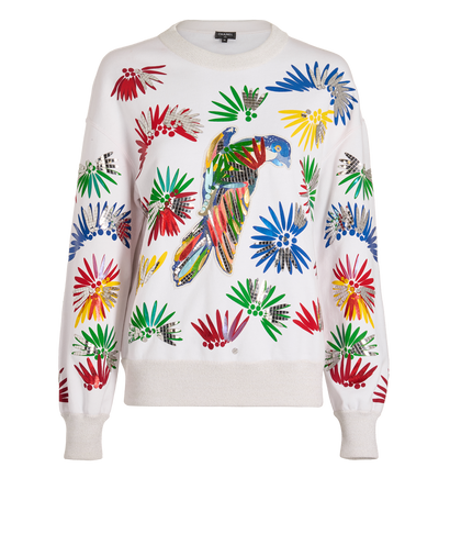 Chanel 17C Parrot Detail Crewneck, front view