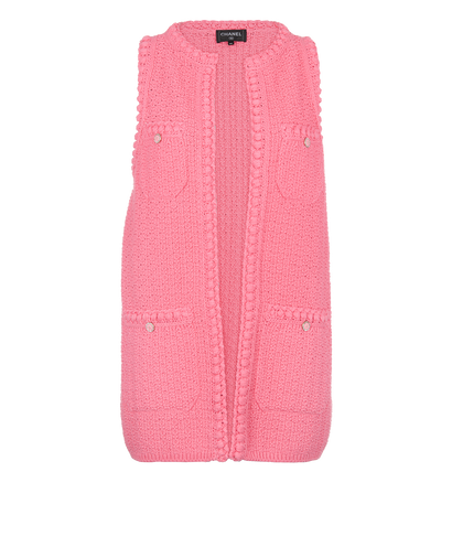 Chanel 22S Long Sleeveless Cardigan, front view