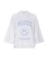 Ganni Isoli Oversized Smiley Raglan Sweatshirt, front view