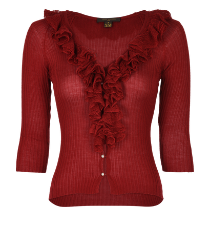 Louis Vuitton Ruffle Cardigain, front view