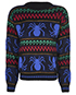 Saint Laurent Spider Logo Knitted Sweater, front view