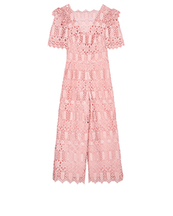 Temperley Amelia Lace Jumpsuit, Polyester, Pink, 8, 4*