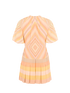 Valentino Stripes Pleated Playsuit, &pound;250, Clothing, Orange/Pink, Silk, Back view