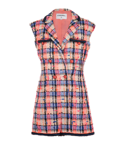 Chanel Tweed Playsuit, Poly, Multicolor, UK10, 3*