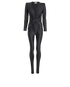 Saint Laurent Drapped Jumpsuit, &pound;550, Clothing, Black, Polyester (Polymer), Front view