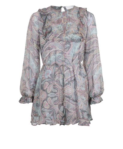 Zimmermann Long Sleeve Playsuit, &pound;110, Clothing, Green, Silk, Front view