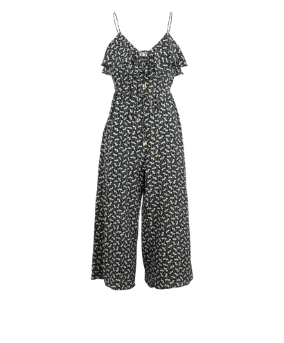 Zimmermann Floral Jumpsuit, £150, Clothing, Black/White, Silk, Front view