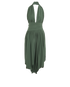 Chloe Drapped Halterneck Jumpsuit, &pound;210, Clothing, Green, Silk, Front view