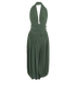 Chloe Drapped Halterneck Jumpsuit, &pound;210, Clothing, Green, Silk, Back view