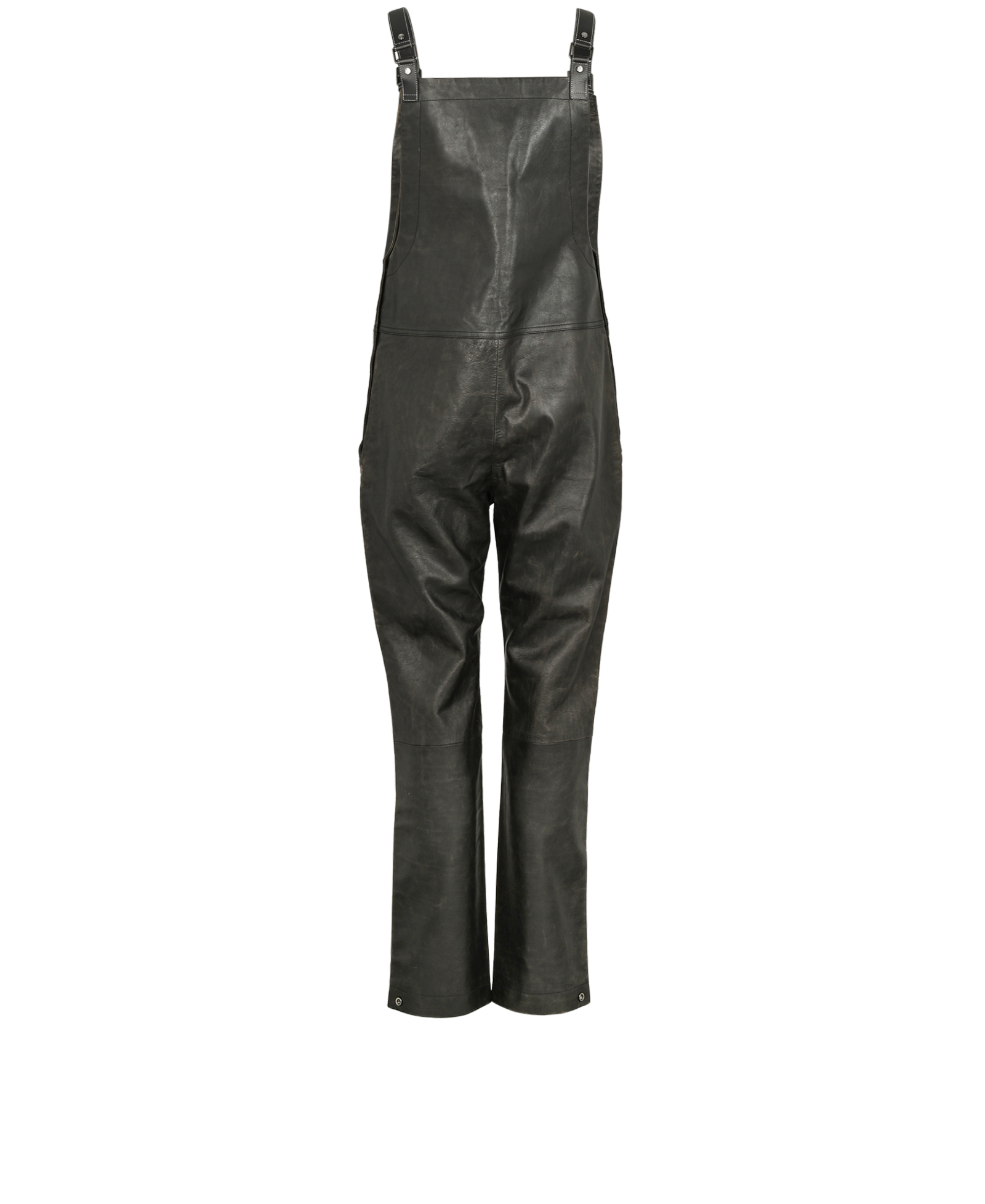 Burberry Faded Dungaree, &pound;280, Clothing, Black/Brown, Leather, Back view