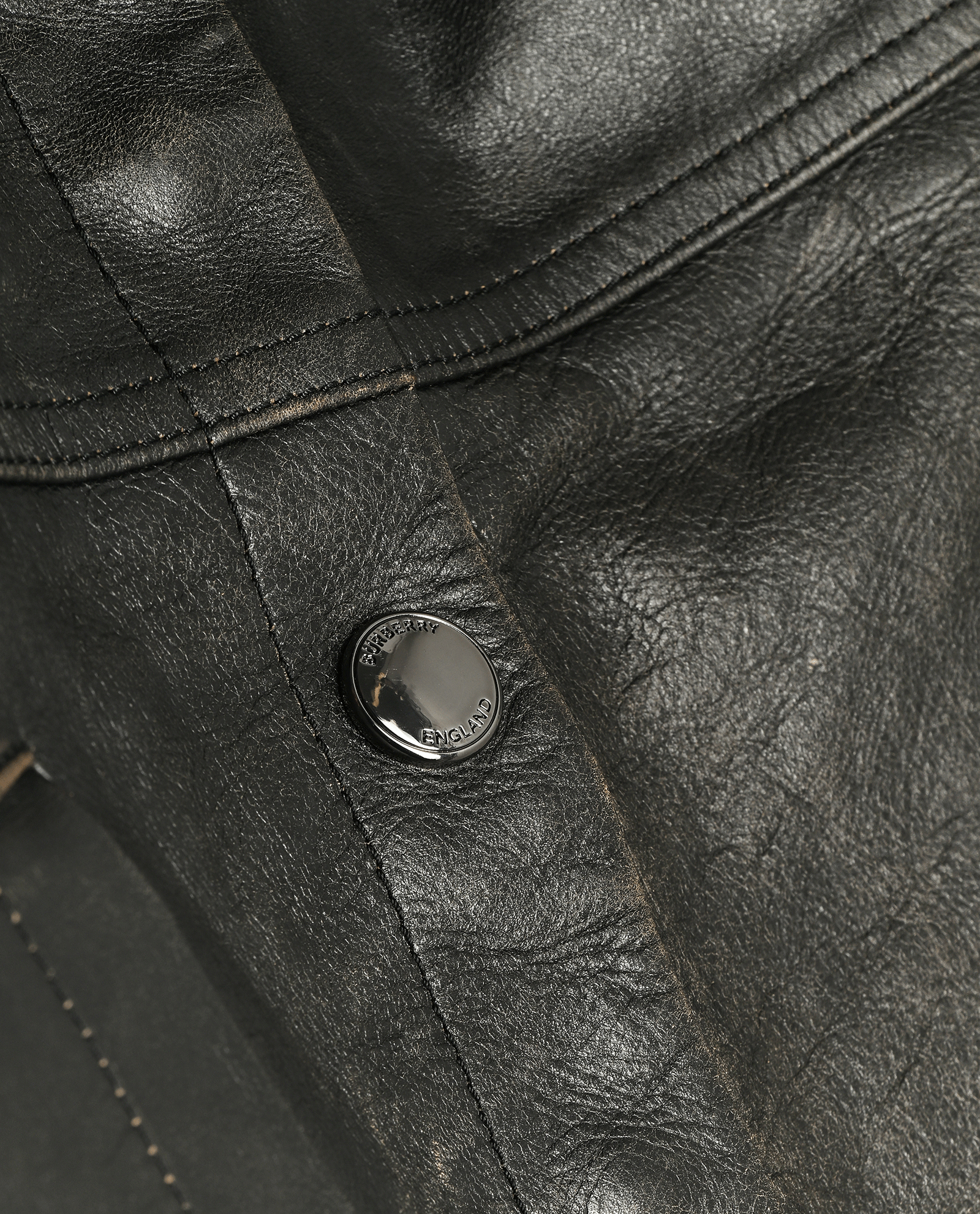 Burberry Faded Dungaree, &pound;280, Clothing, Black/Brown, Leather, Other view