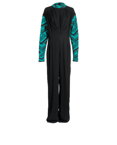 Prada F/W 2021 Jumpsuit, &pound;340, Clothing, Black/Green, Viscose, Front view