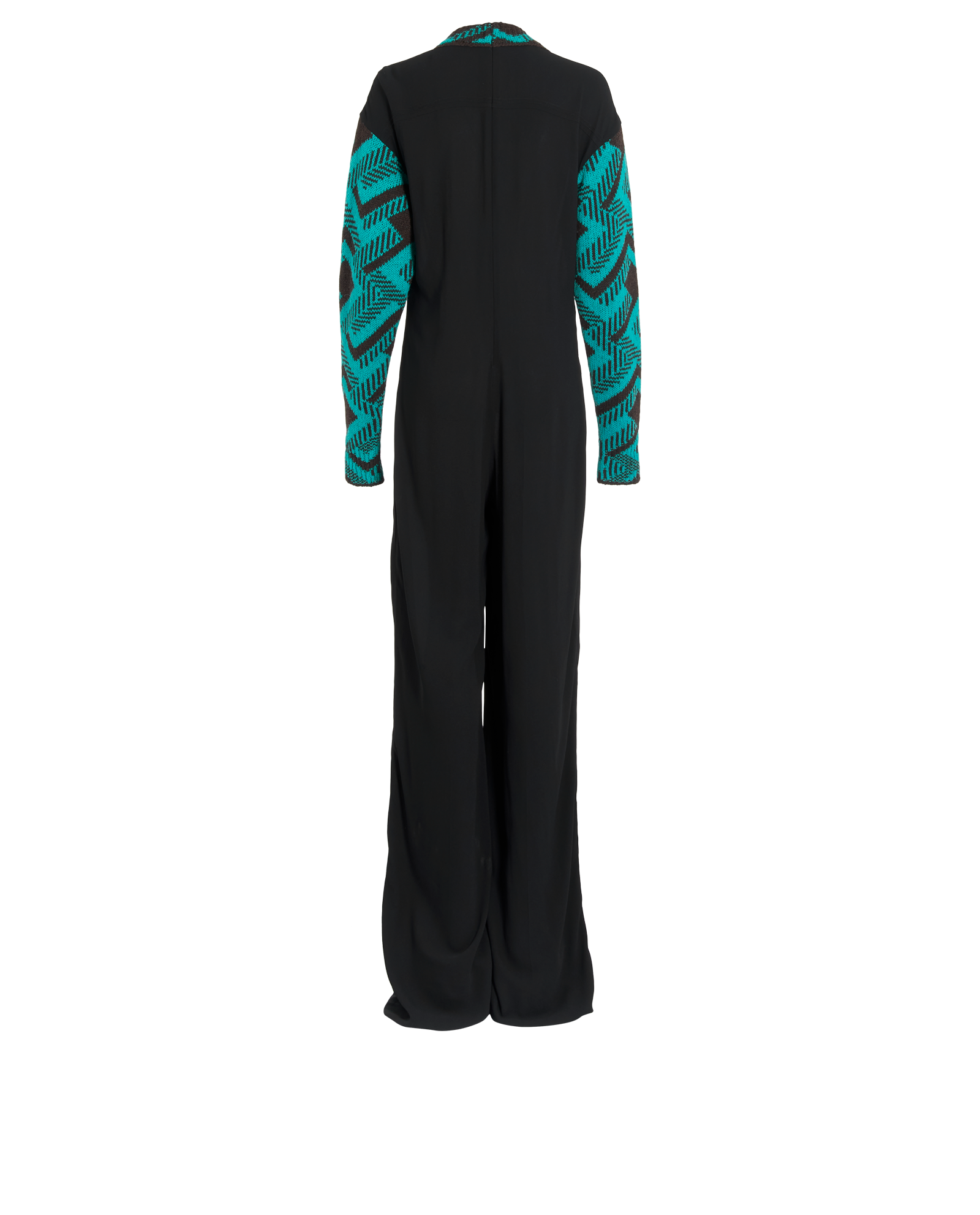 Prada F/W 2021 Jumpsuit, &pound;340, Clothing, Black/Green, Viscose, Back view