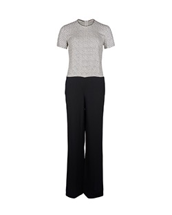 Stella McCartney Short Sleeve Jumpsuit, Viscose Blend, Black/Floral, UK 8
