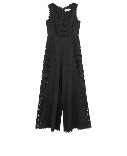Zimmermann Broderie Anglaise Jumpsuit, £150, Clothing, Black, Linen, Front view