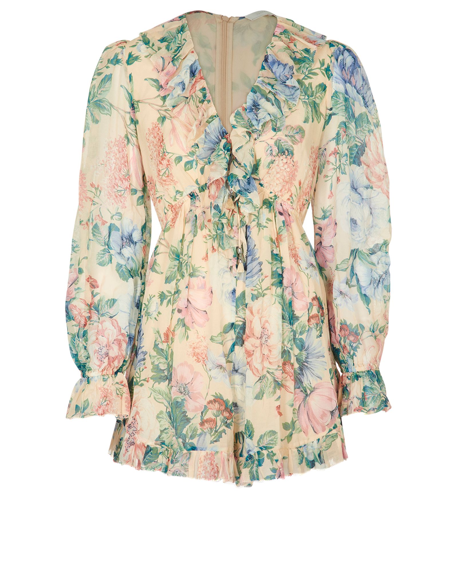 Zimmermann Floral Ruffle Playsuit, Jumpsuits Designer Exchange