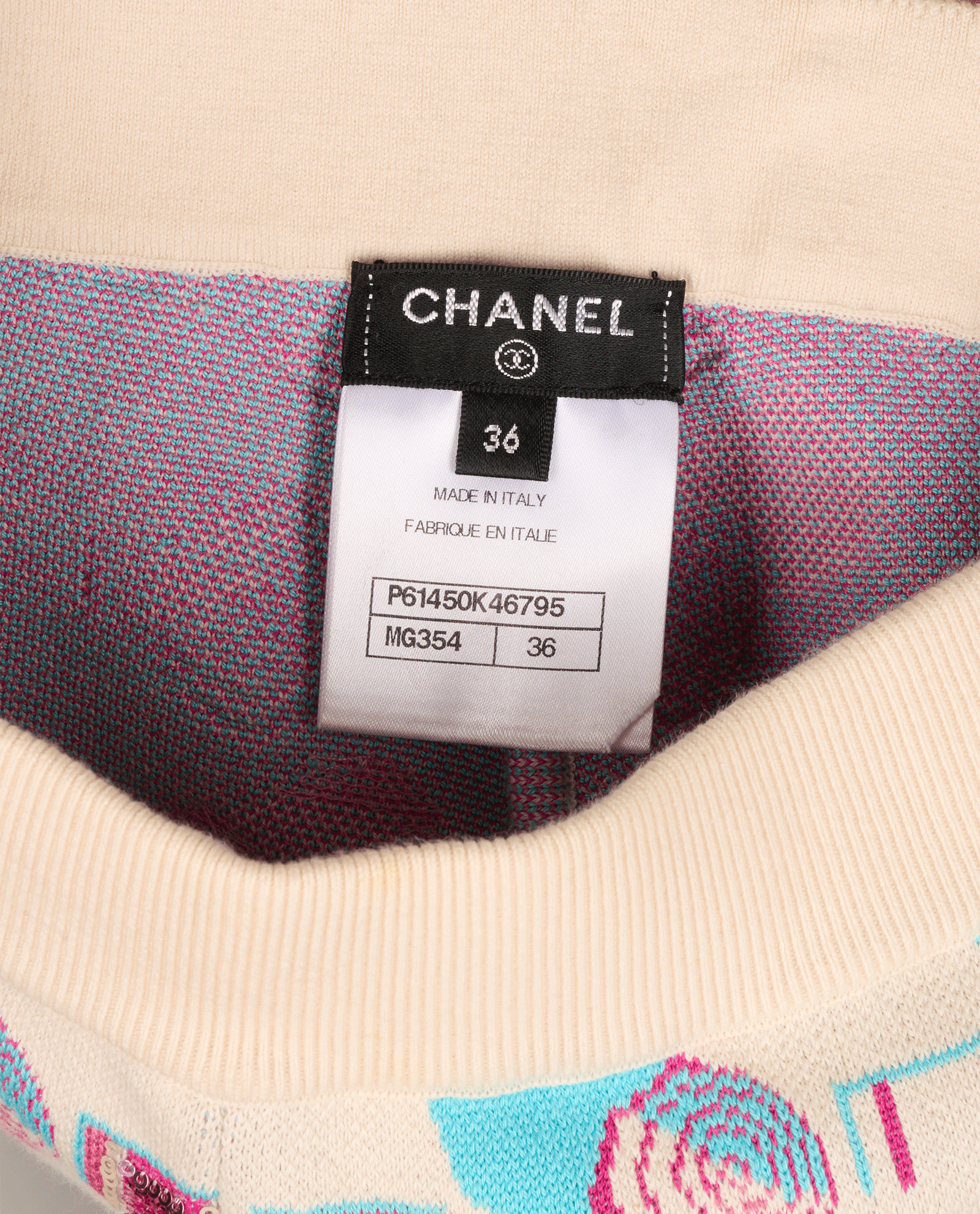 Chanel Printed Cycling Shorts, &pound;375, Clothing, Blue/Cream/Pink, Cotton, Other view