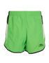 Balenciaga 3B Icon Track Shorts, &pound;150, Clothing, Green, Polyester Mix, Front view