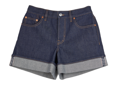 Gucci Denim Shorts, &pound;295, Clothing, Blue, Cotton, Front view