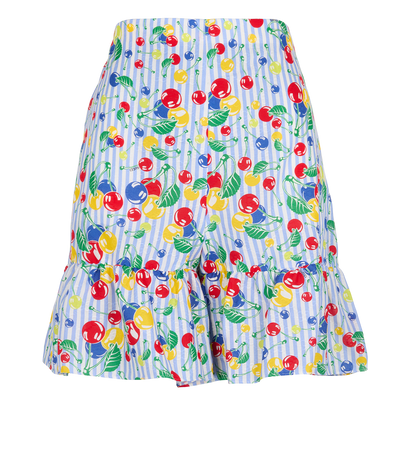 Gucci Cherries Shorts, &pound;175, Clothing, Blue/Red/White, Cotton, Front view