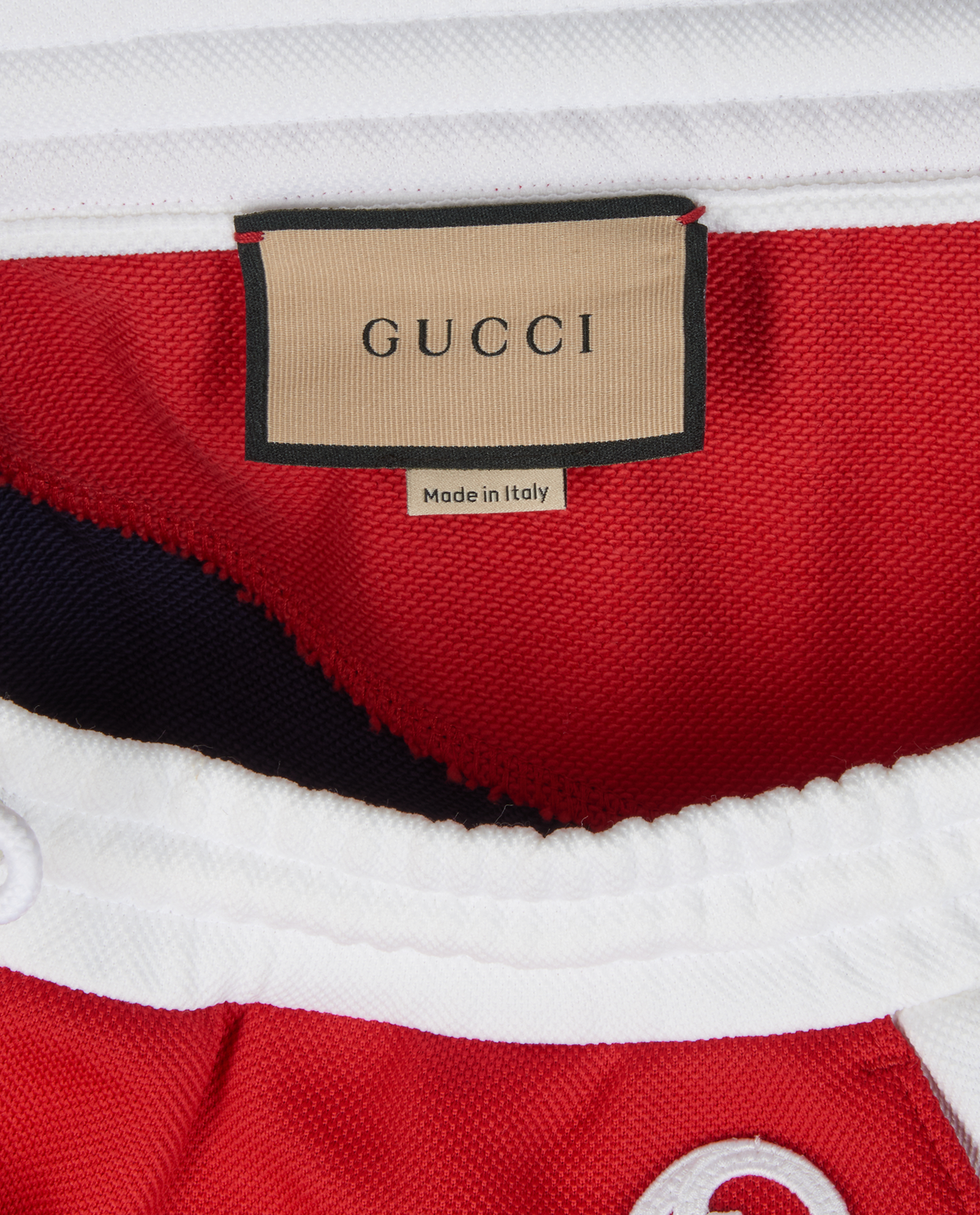 Gucci Interlocking G Shorts, &pound;175, Clothing, Navy/Red/White, Polyester (Polymer), Other view