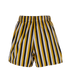 Prada Stripes Shorts, &pound;220, Clothing, Black/White/Yellow, Cotton, Back view