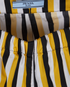 Prada Stripes Shorts, &pound;220, Clothing, Black/White/Yellow, Cotton, Other view