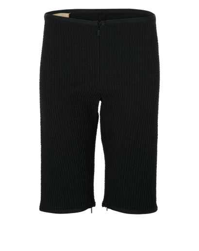 Gucci Logo Tag Waffle Shorts, &pound;90, Clothing, Black, Viscose/Wool, Front view