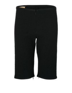 Gucci Logo Tag Waffle Shorts, Viscose/Wool, Black, UK 14, 2*