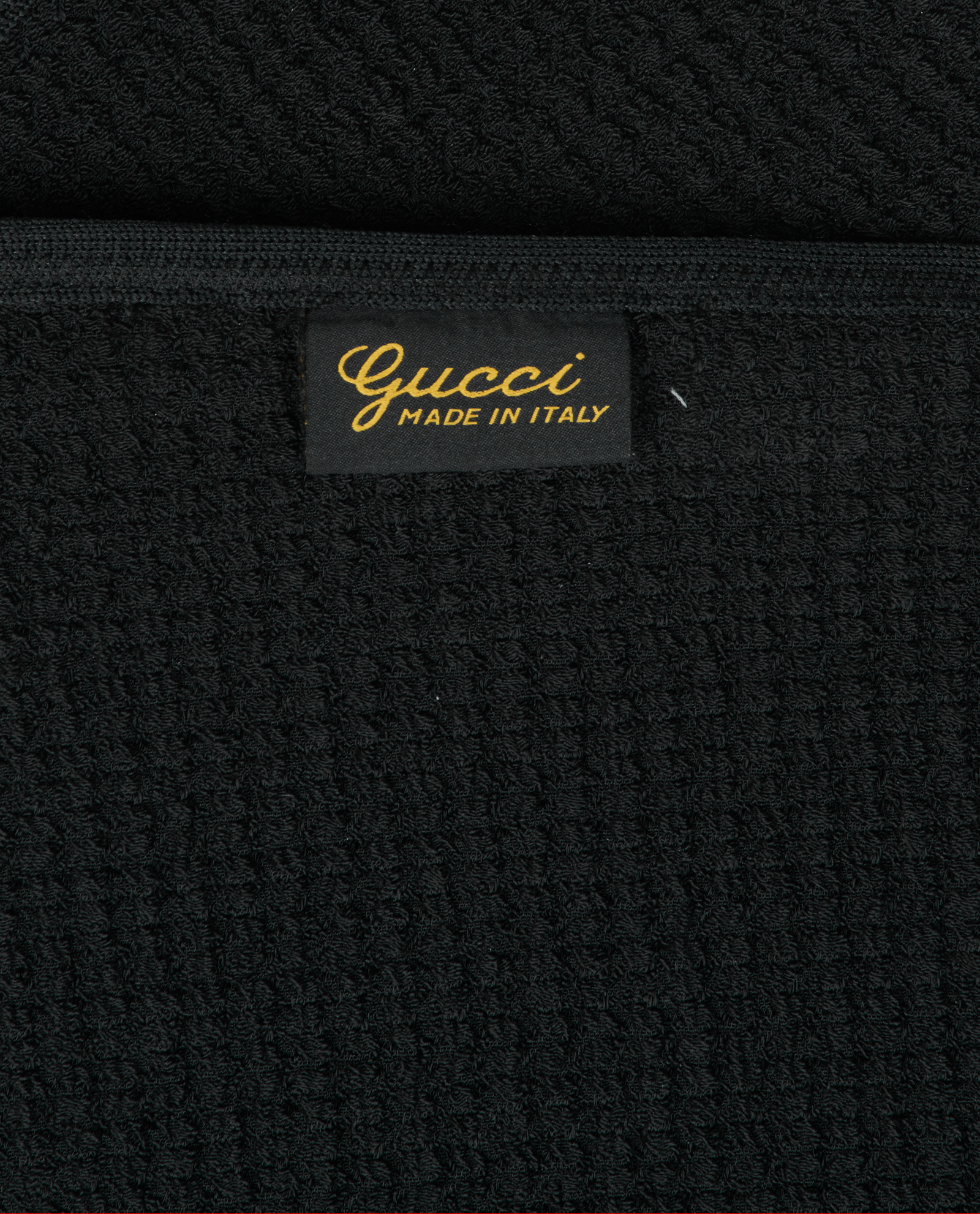 Gucci Logo Tag Waffle Shorts, &pound;90, Clothing, Black, Viscose/Wool, Other view