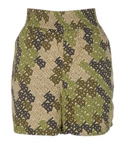 Burberry Monogram Shorts, Cotton, Green, UK10, 2*