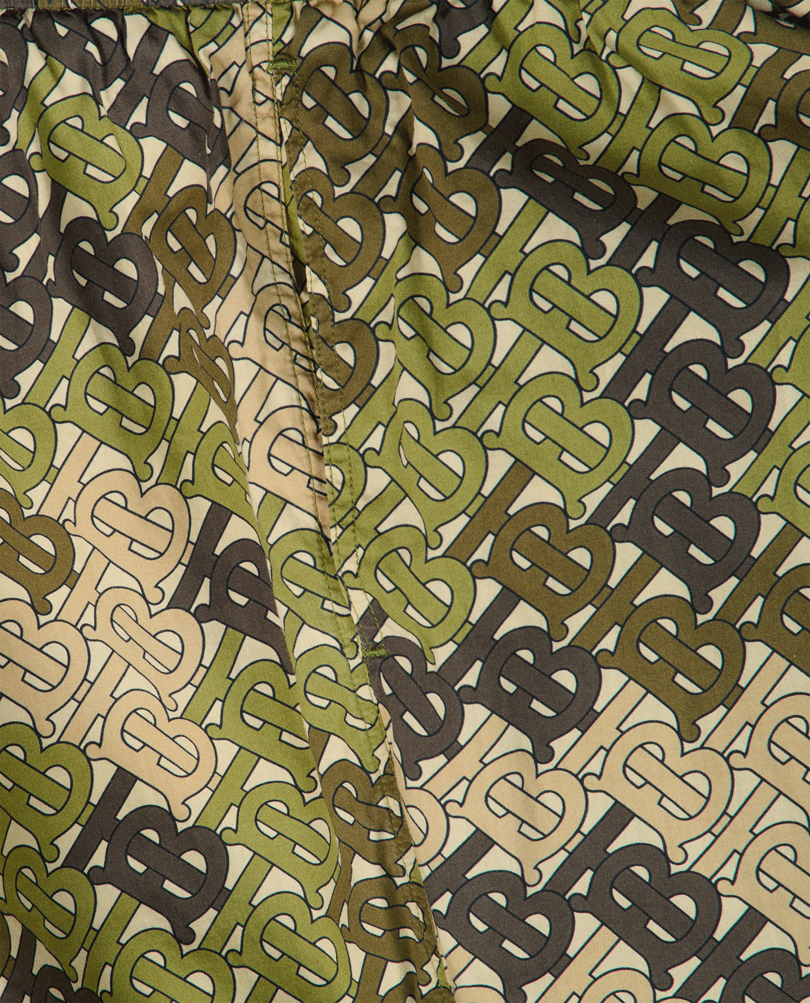 Burberry Monogram Shorts, &pound;130, Clothing, Green, Cotton, Other view