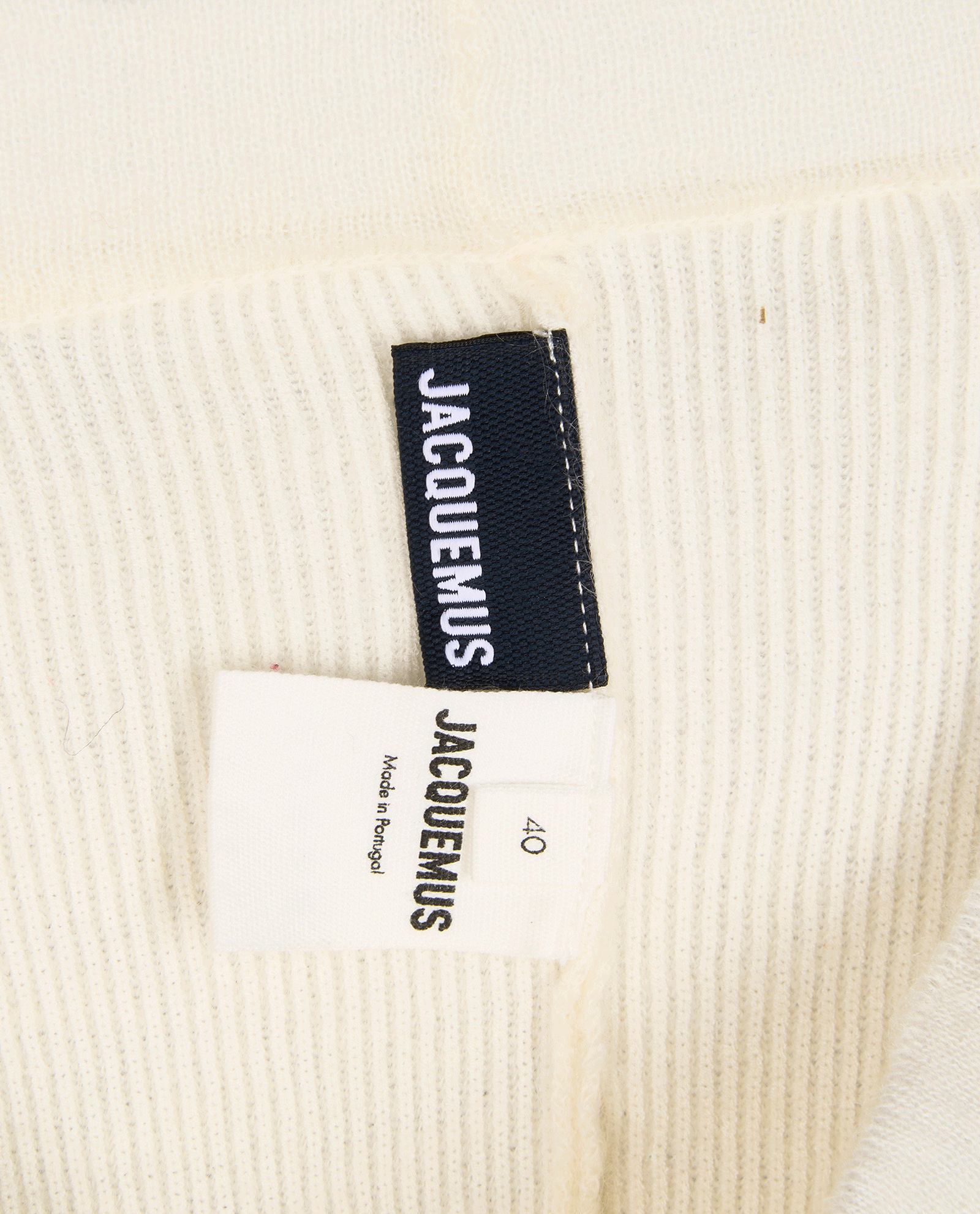 Jacquemus Le Short Arancia Long, &pound;95, Clothing, Cream, Viscose, Other view
