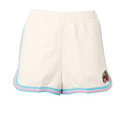Gucci Cherry Shorts, Cotton, White/Light Blue, Sz XXS, 3*