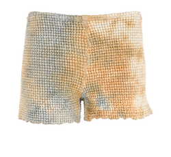 Off-White Tie Dye Shorts, Viscose, Orange/Blue, UK12, 3*