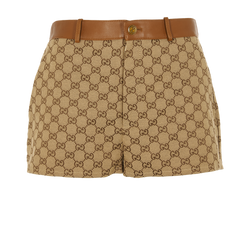 Gucci GG Short, Cotton, Brown, Sz M, 3*