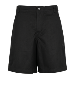 Burberry Grid Reference Embroidered Shorts, Mens, Cotton, Black, Sz L, 3*