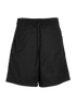 Burberry Grid Reference Embroidered Shorts, &pound;110, Clothing, Black, Cotton, Back view
