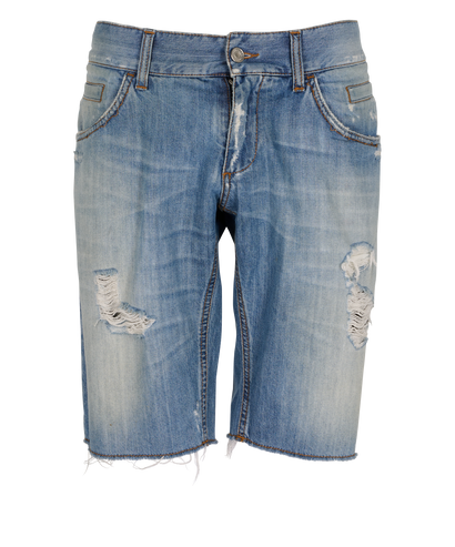 Dolce & Gabbana Denim Long Shorts, &pound;150, Clothing, Blue, Cotton, Front view