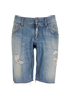Dolce & Gabbana Denim Long Shorts, &pound;150, Clothing, Blue, Cotton, Front view