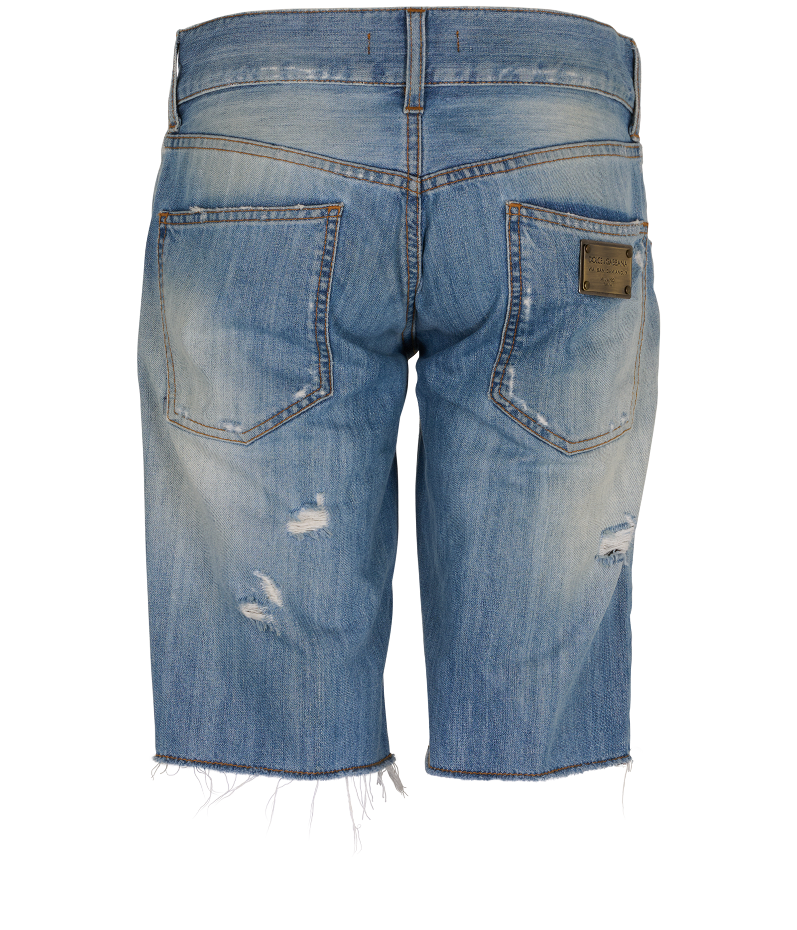 Dolce & Gabbana Denim Long Shorts, &pound;150, Clothing, Blue, Cotton, Back view
